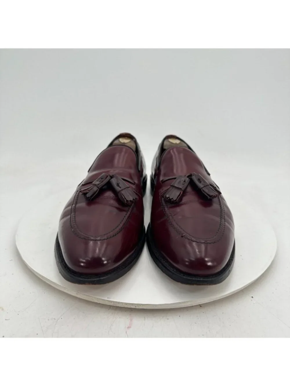 Allen Edmonds Grayson Men Size 11.5B Brown Leather Tassel Loafer Dress Shoes